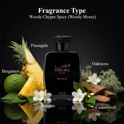 Rasasi Hawas Black for Him EDP – 100ML